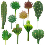 Juego De 10 Cactus Artificiales Decorativos, Falsos Suc...