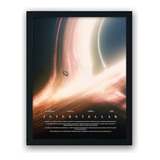 Cuadro Interestelar Película 30x23 Madera Vidrio Poster I10