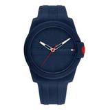 Reloj Tommy Hilfiger Hombre Modern Classic 1710595 Liniers Malla Azul Bisel Azul Fondo Azul