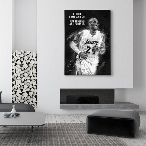 Quadro Placa Mdf Decoração Motivação Sucesso Kobe Bryant 