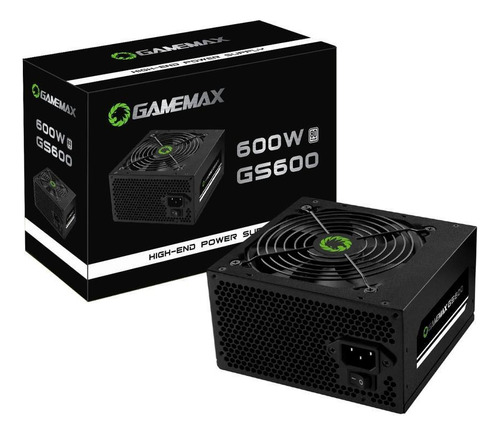 Fonte Gamemax Gamer 600w 80 Plus White Preto