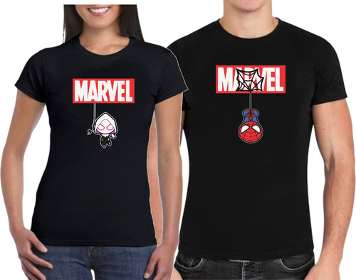 Playera Pareja Duo Stacy Spiderman M A R V E L