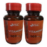 Pack 2 Vitamina C 1000mg, 90 C/u 180 Cáps  Apto Veganos Fnl