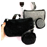 Cartera Porta Celular Con Monedero Strass