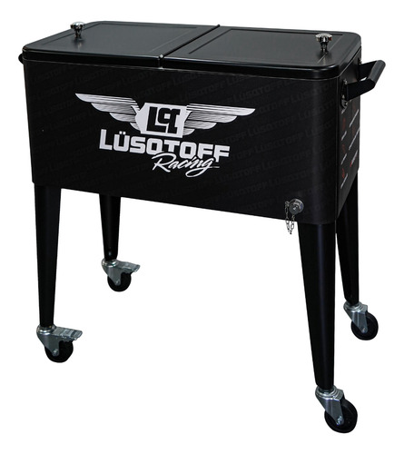 Conservadora Portátil Negra Racing 80l Heladera Térmica Rued