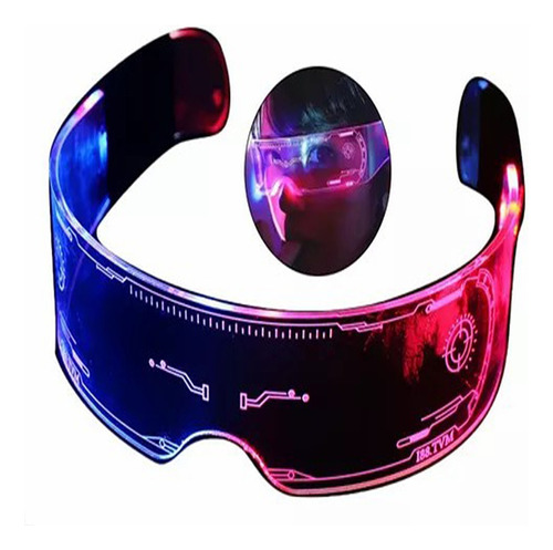 7 Colores Lentes Led Fiesta Gafas Cyberpunk Led Luminosa