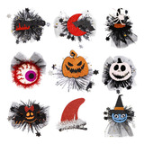 9pcs Horquillas De Halloween Tocado Fiesta Infantil Calabaza