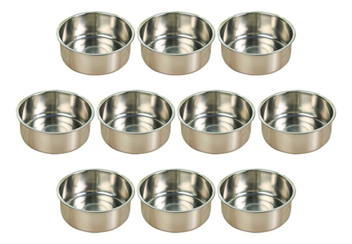 Salsera Pinch Bowls De Acero Inoxidable, Metal, 10 Unidades