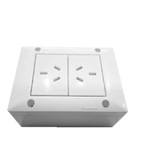 Caja Exterior Cambre Piso Pared 2 Tomas Blanco 4264/6904