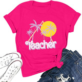 Playera Teacher Barbie, Camiseta Moda Educativa