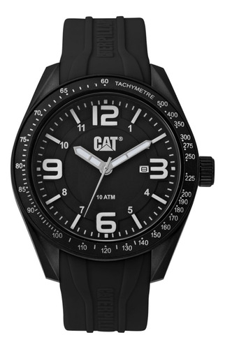 Reloj Cat Oceania Lq.21.132 Caterpillar Sumergible Color De La Malla Negro-negro-negro/blanco