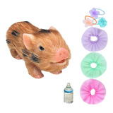 Cerdo Reborn En Miniatura, Juguete De Silicona, Estilo E