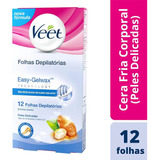 Veet Folhas Para Depilação Corporal Peles Delicadas 12 Un