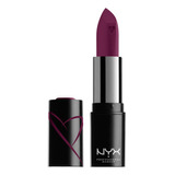 Labial Nyx Professional Makeup Lipstick Shout Loud Satin Color Into The Night Satinado