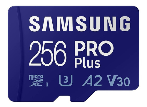 Tarjeta Micro Sd Samsung Pro Plus 256gb 160mb/s A2 V30 U3 4k