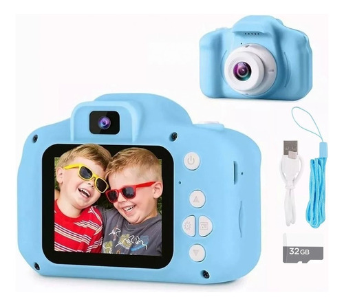  Camara Fotográfica Digital Niños Video Fotos + Memoria 32gb