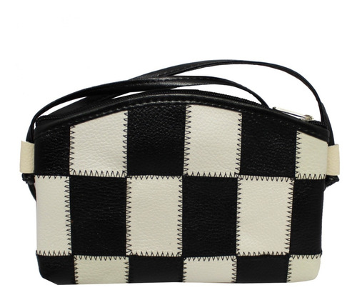 Bolsa Retalhos Couro Transversal Feminina Patchwork Blsr310p