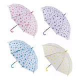 Paraguas Transparentes Para Niños Y Niñas Diseños De Colores Color Negro