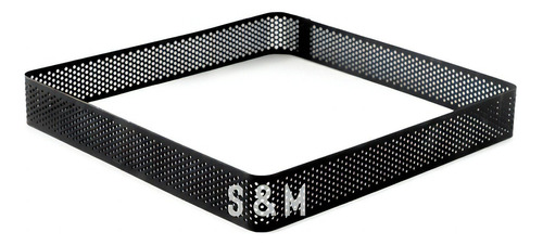 Cintura Microperforada Cuadrada Con Teflón 24 Cm Doña Clara Color Negro