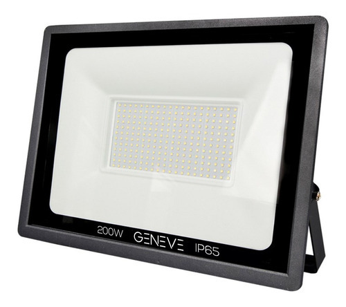 Reflector Led 200w Exterior Alta Potencia Ip65 Luz Fría Color De La Carcasa Negro Color De La Luz Blanco Frío