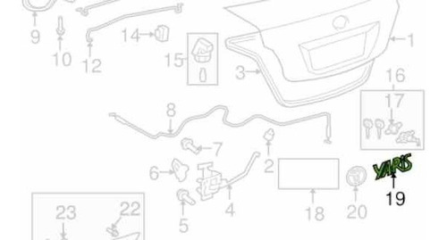 Emblema De Compuerta Toyota Yaris Original 75442-52260 Yaris Foto 3