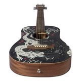 Guitarra Acustica Bamboo Travel Tao 34 Con Funda Color Negro Material Del Diapasón Nogal Orientación De La Mano Diestro