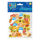 Stickers Figura Alimentos Goma Eva 50 Piezas Art And Craft