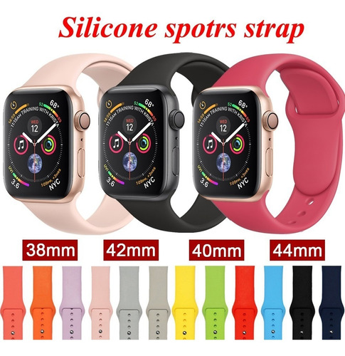 Pulso Manilla Correa Silicona Para Apple Watch 38/40 42/44