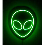 Cartel Luminoso Neón Led Alien Chico