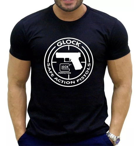 Camiseta Pistola Glock Camiseta Tiro Esportivo