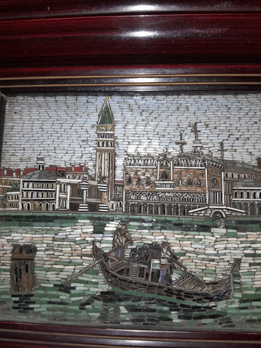 Mosaiquismo Micromosaico Venecia Plaza San Marco Góndola 