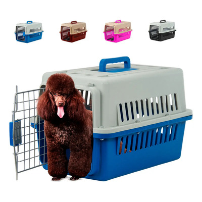 Jaula para mascotas Cuory Transportadora color azul tamaño mediano 31x48x31cm | MercadoLibre