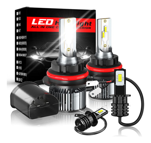 Kit De Focos Led 9007 H3 Para Volkswagen Jetta 1997-2005