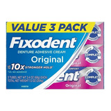 Pack De 3 Fixodent / 68g - Adhesivo Dental - Importado Usa