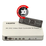 Controlador De Vídeo Wall 2x2 Usb - Hdmi - 4k - Kit 10