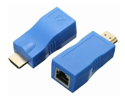 Extensor Hdmi A Hdmi 30m Decuado Para Cable Cat6 Rj45 1080p