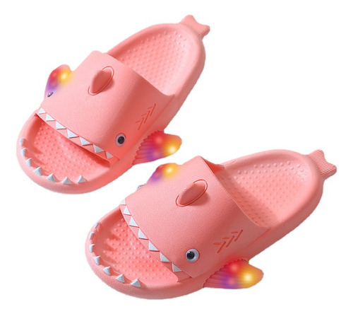 Sandalias Antideslizantes Luminosida Shark Para Niños Para M