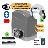 Kit Motor Portão Deslizante Eletrônico Bluetooth Wifi App