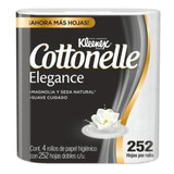 Papel Cottonelle Elegance 4 Rollos 252 Hojas (4 Paquetes)