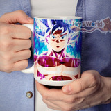 Taza Grande Goku Ultra Instinto Dominado  443ml Dragon Ball