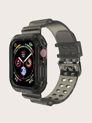 Correa Funda Color Negro Compatible Apple Watch 38-40mm Y 44