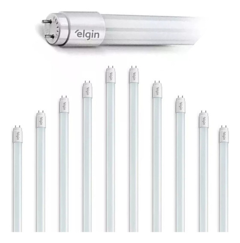 Kit 50 Lâmpadas Led Tubular 120cm 18w T8 1,2m Branco Frio