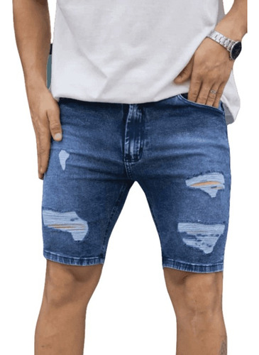 Bermuda Hombre Corto Liso Shorts Corte Chino Jean Colores