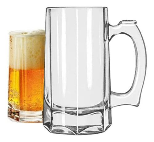 12 Canecas De Chopp E Cerveja Copo De Vidro Liso 500ml