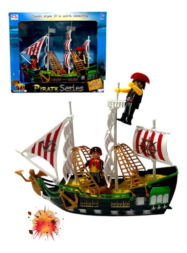 Barco Pirata A Fricción + Luces Y Sonidos Batalla Final 