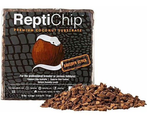 Reptichip Premium Coco Reptiles Sustrato, 72 Cuartos De Galó