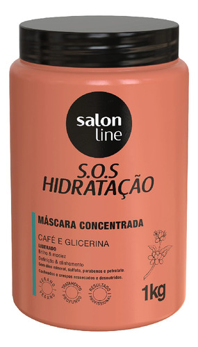 Salon Line S.o.s Hidratação Máscara Café & Glicerina 1kg
