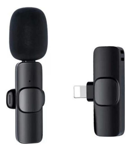 Microfone Lapela Sem Fio Para Android Tipo C E iPhone Cor Lightning (ios - iPhone E iPad)