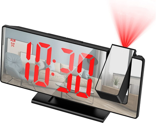 Reloj Digital Despertador Alarma Termometro Espejo