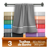 Kit C/ 3 Toalha De Banho Gigante 80 X 1,50 Atacado + Brinde